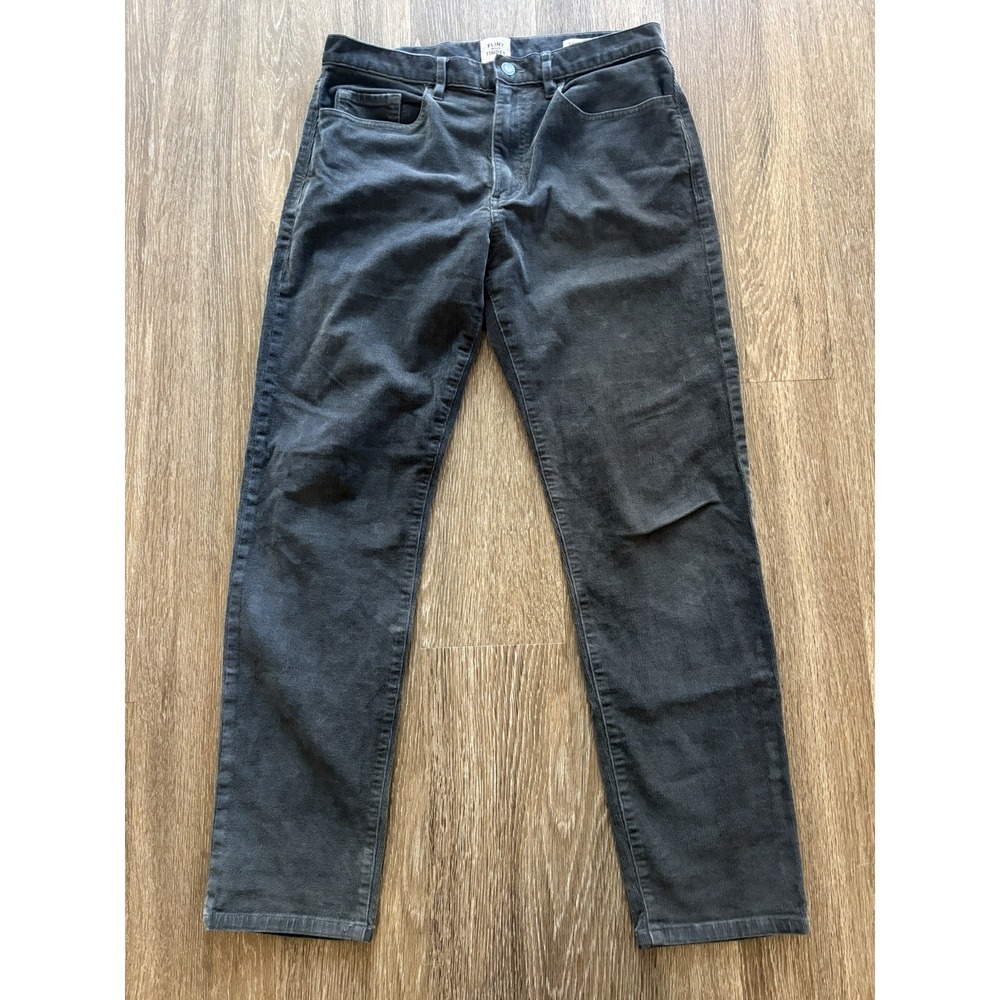 Flint and Tinder Mens 30x32 Corduroy 365 Tapered Fit Charcoal Huckberry HB